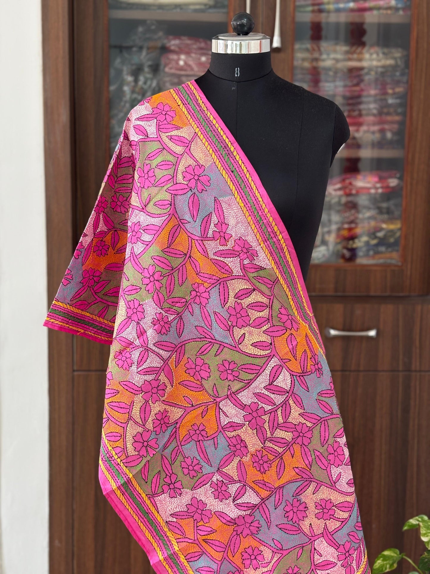 Kantha Art Silk Stole 22"