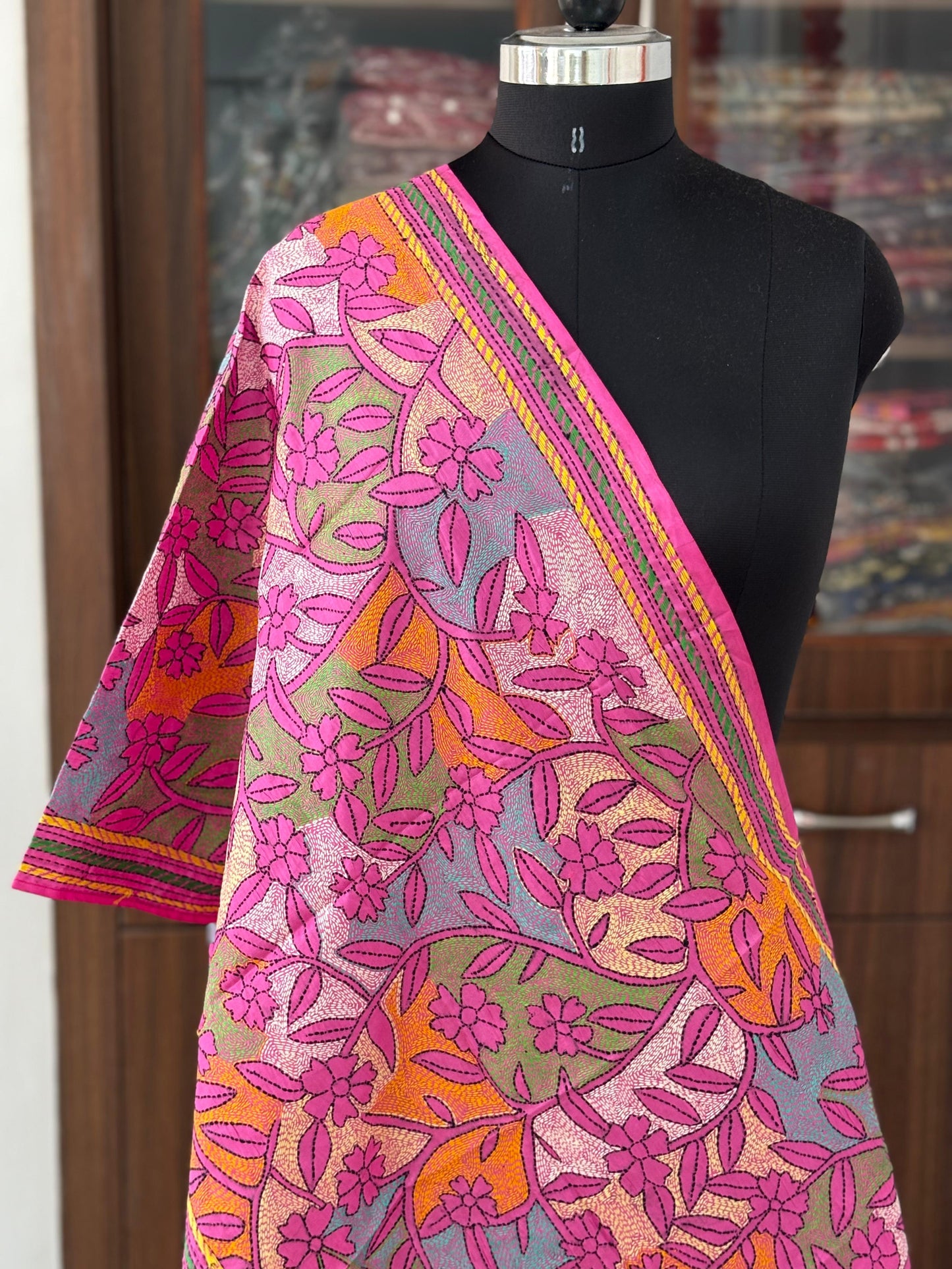 Kantha Art Silk Stole 22"