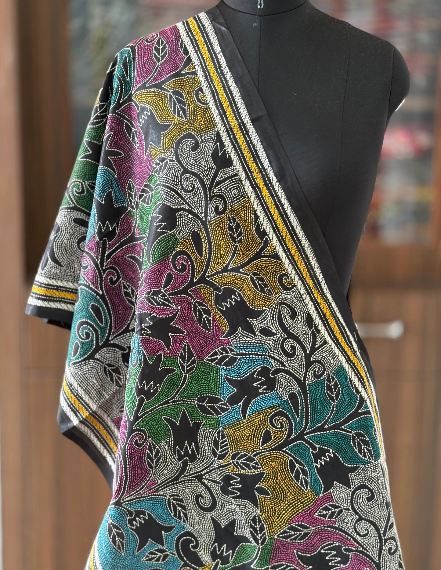 Kantha Art Silk Stole 22"