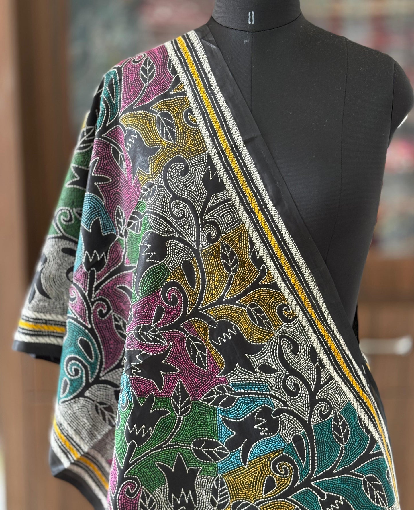 Kantha Art Silk Stole 22"