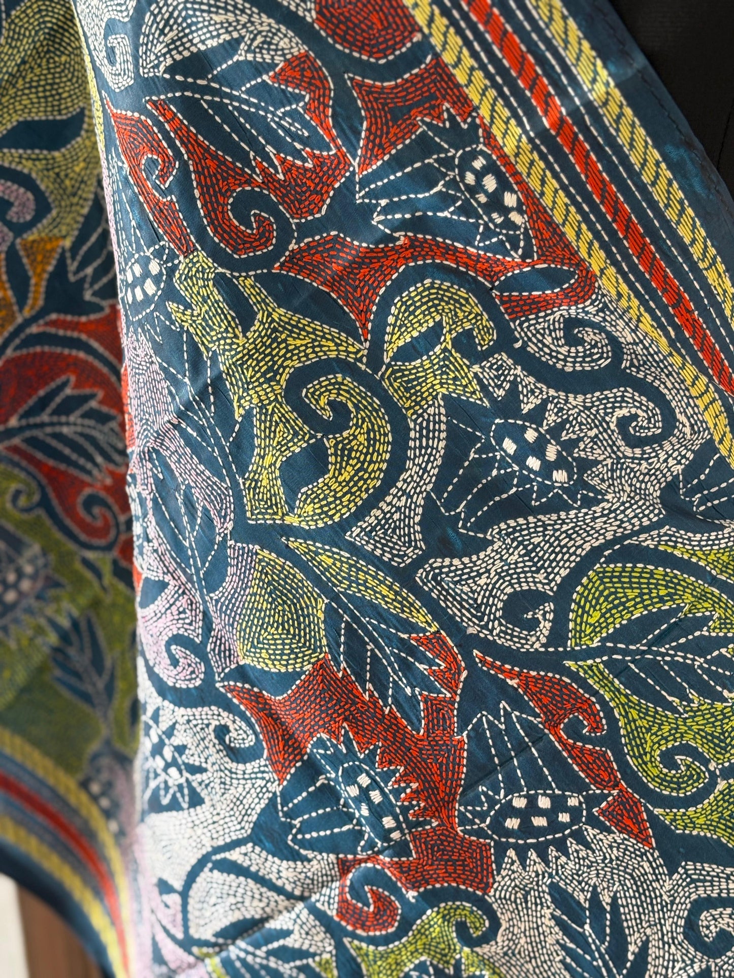 Kantha Art Silk Stole 22"
