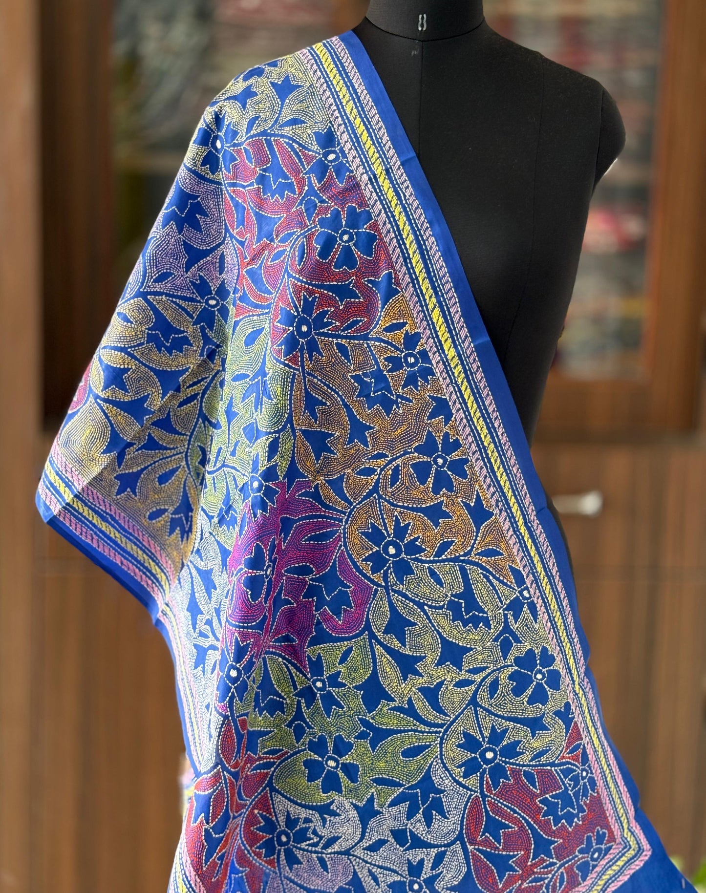 Kantha Art Silk Stole 22"