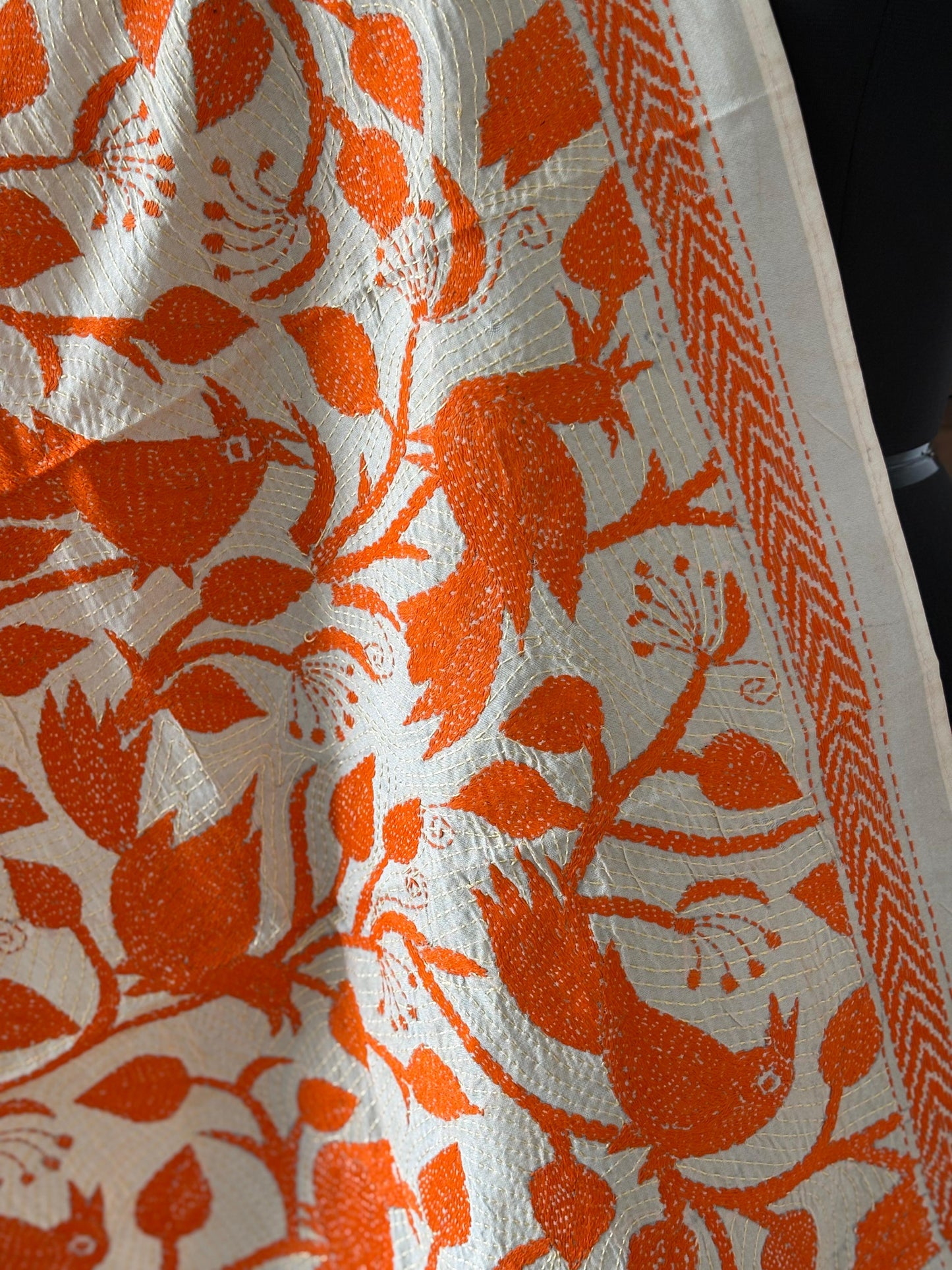 Nakshi Kantha Semi Tusshar silk Stole
