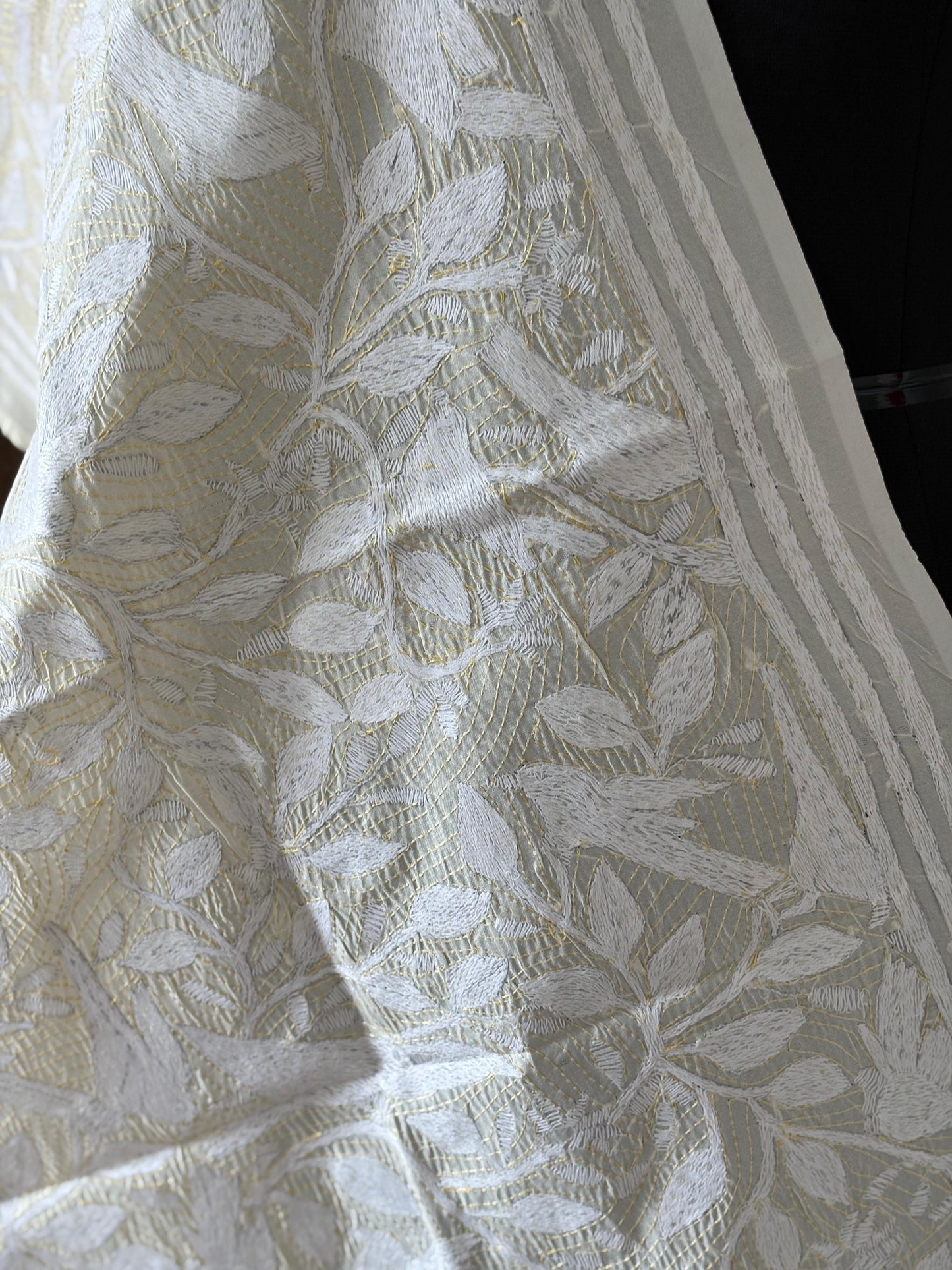 Nakshi Kantha Semi Tusshar silk Stole