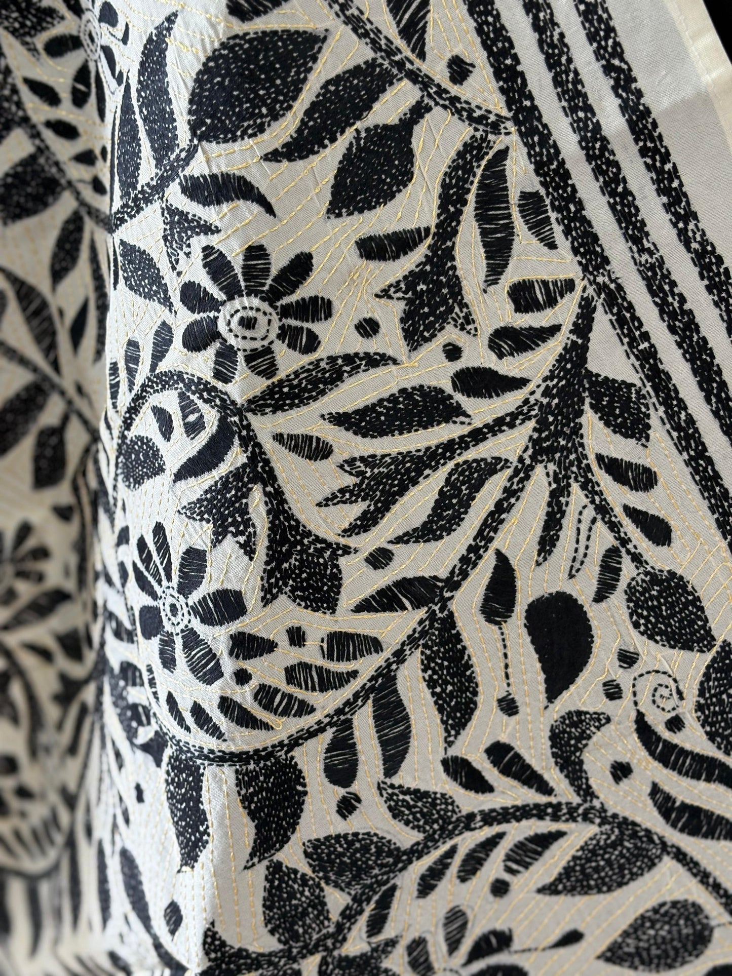 Nakshi Kantha Semi Tusshar silk Stole