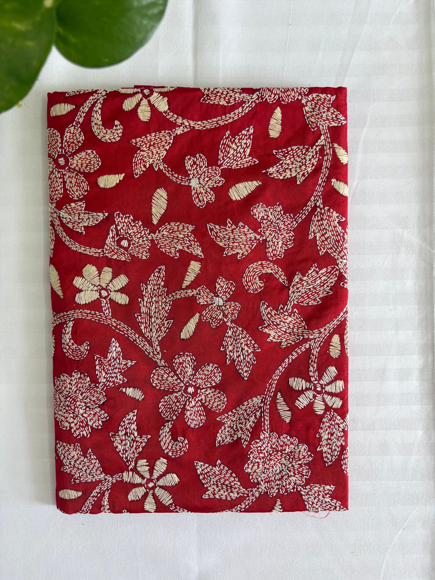 Kantha Stitch Hand Embroidary Full Work Blended Banglore Silk Dupatta 44″