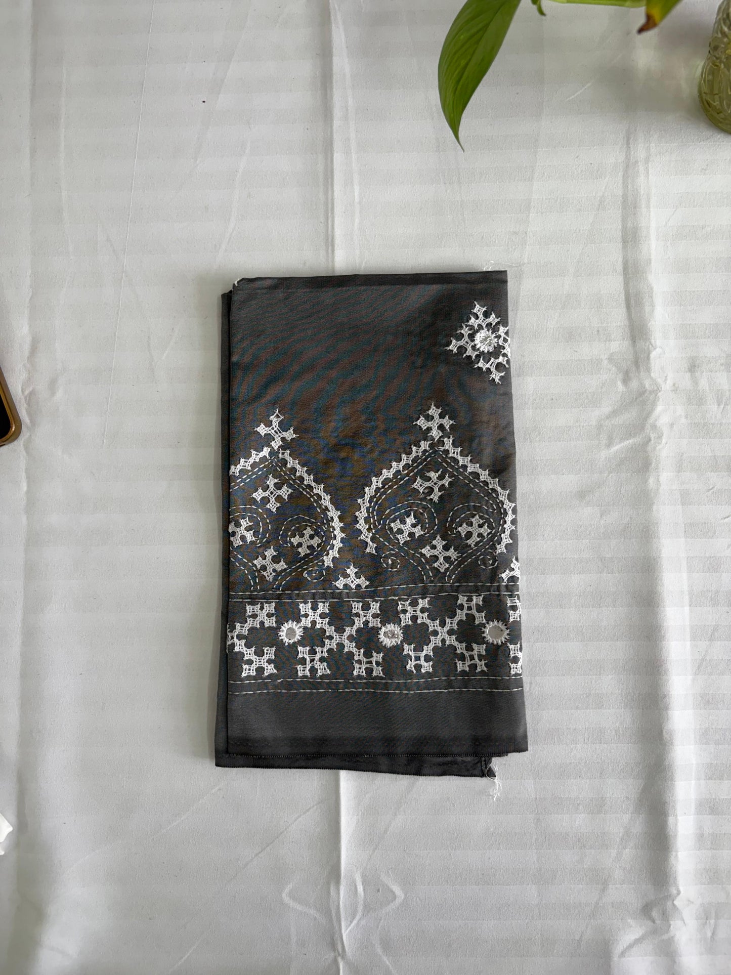 Gujrati work blouse pieces in art silk 1 mtr
