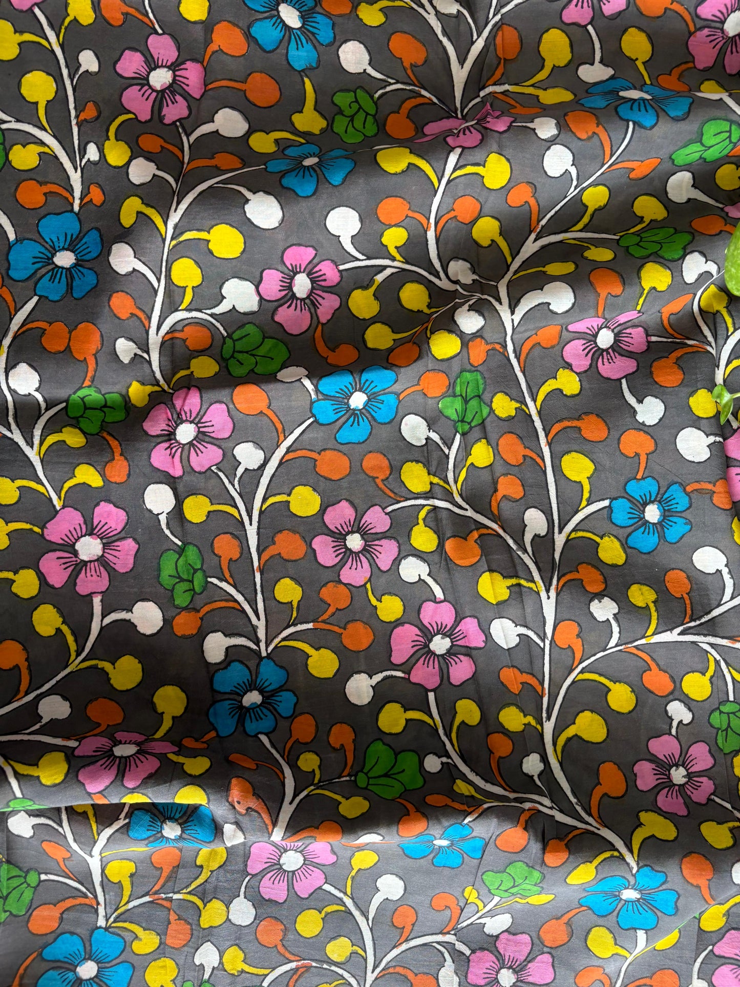 Pen Kalamkari hand painted Banglore silk fabric