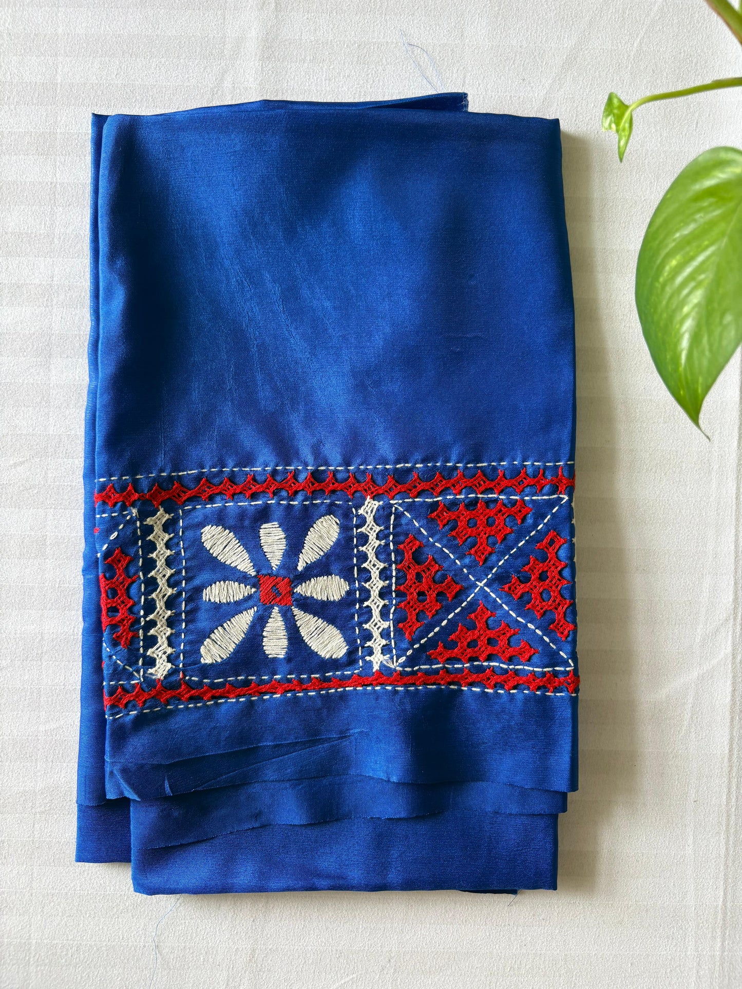 Gujrati work blouse pieces in art silk 1 mtr