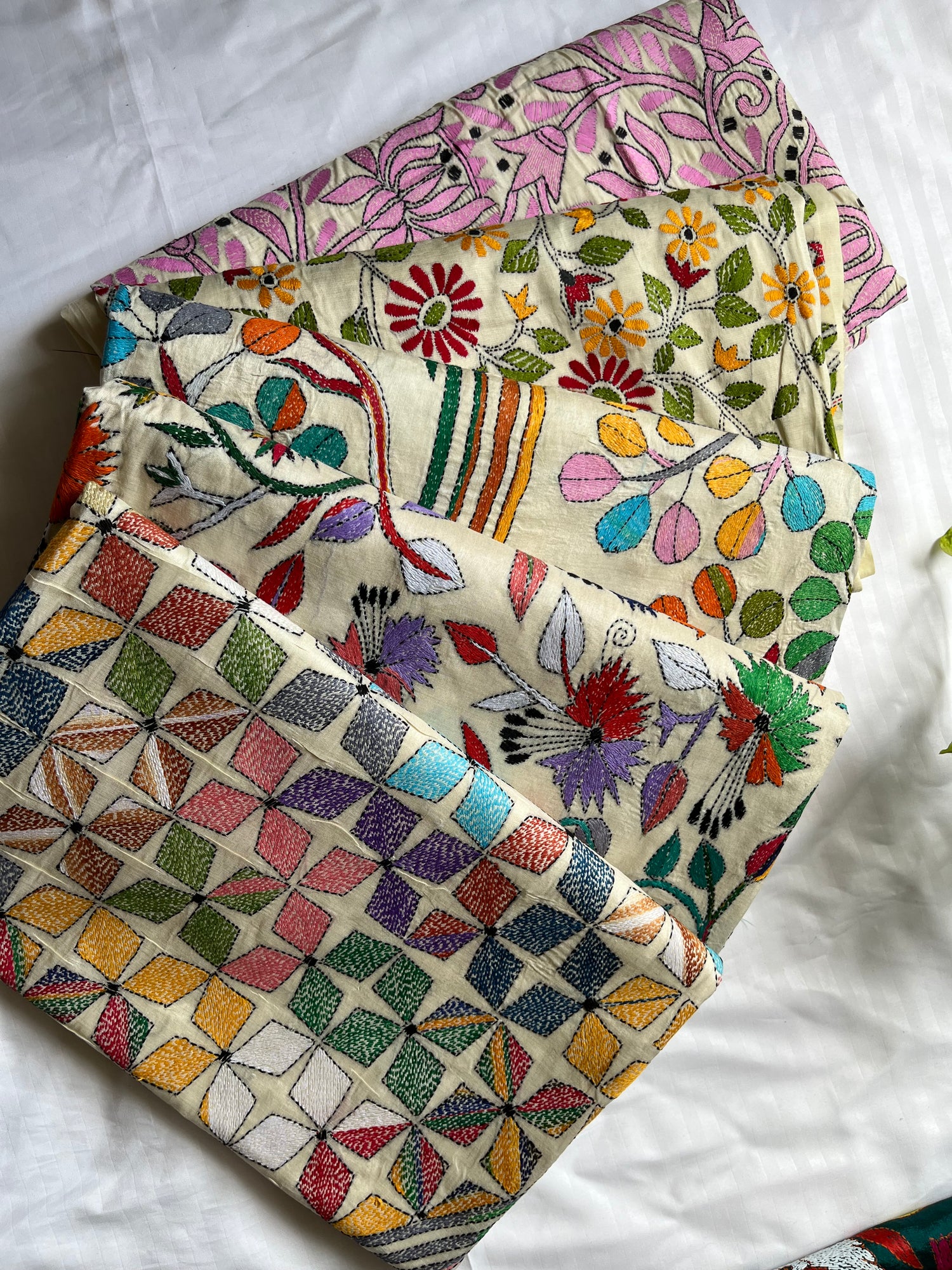 Kantha Pure Silk Saree's