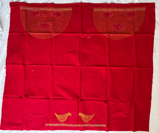 Kantha stitch Cotton Blouse Piece