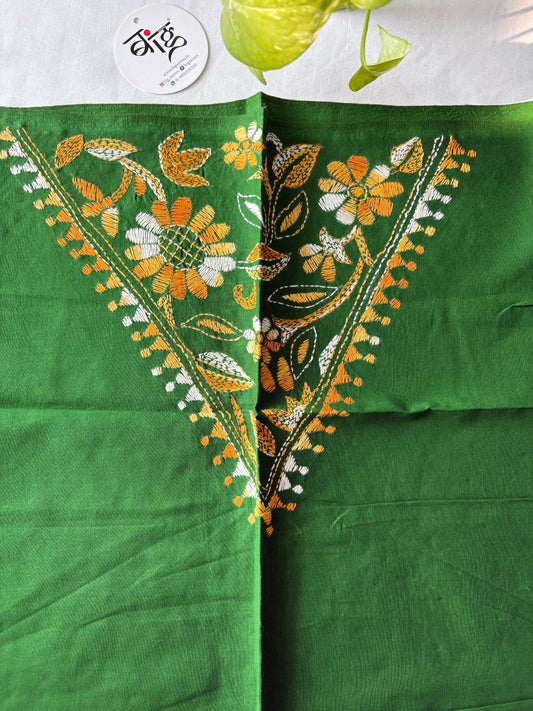 Kantha stitch Cotton Blouse Piece