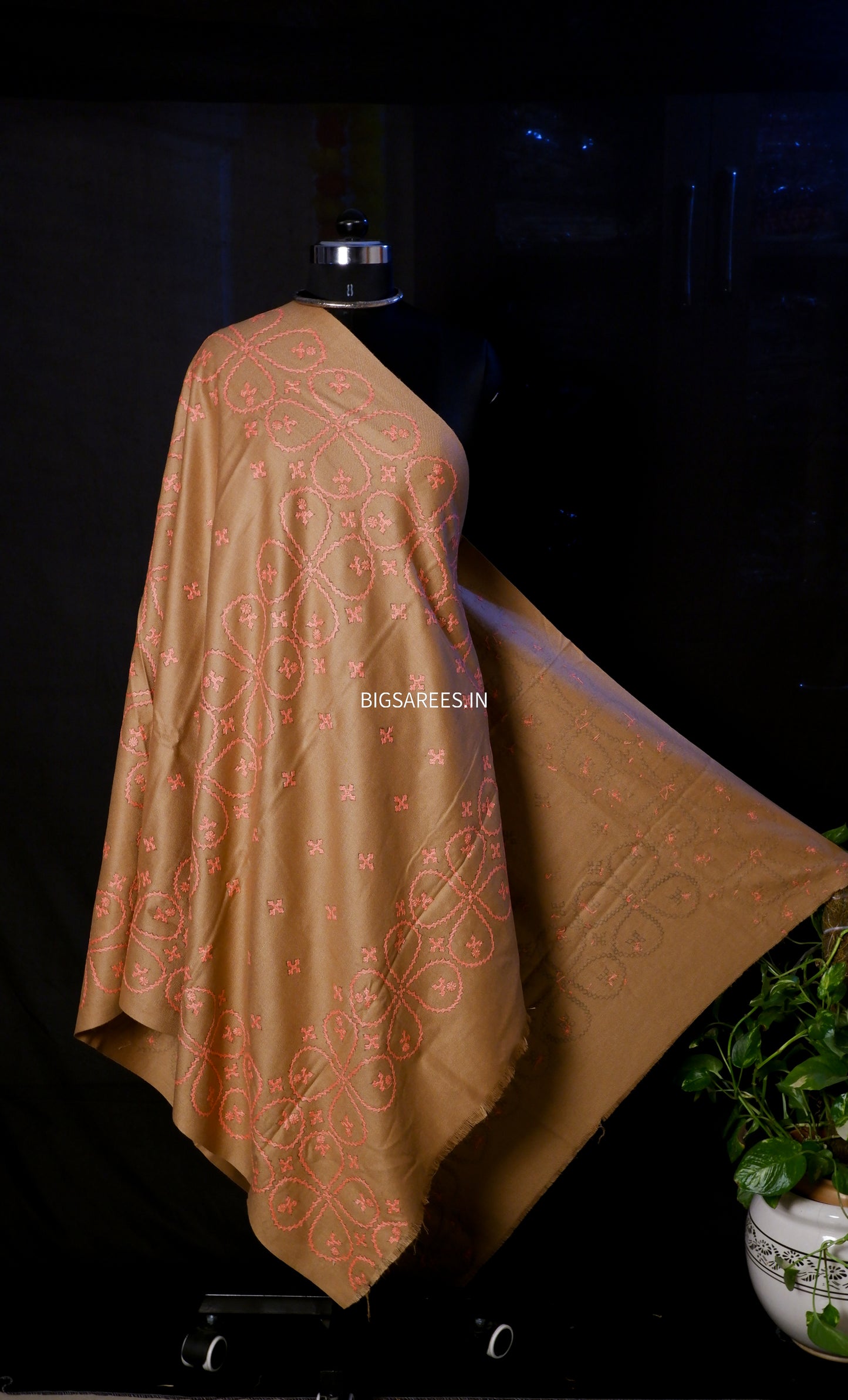 Kutchi work Hand Embroidered Woollen Shawl