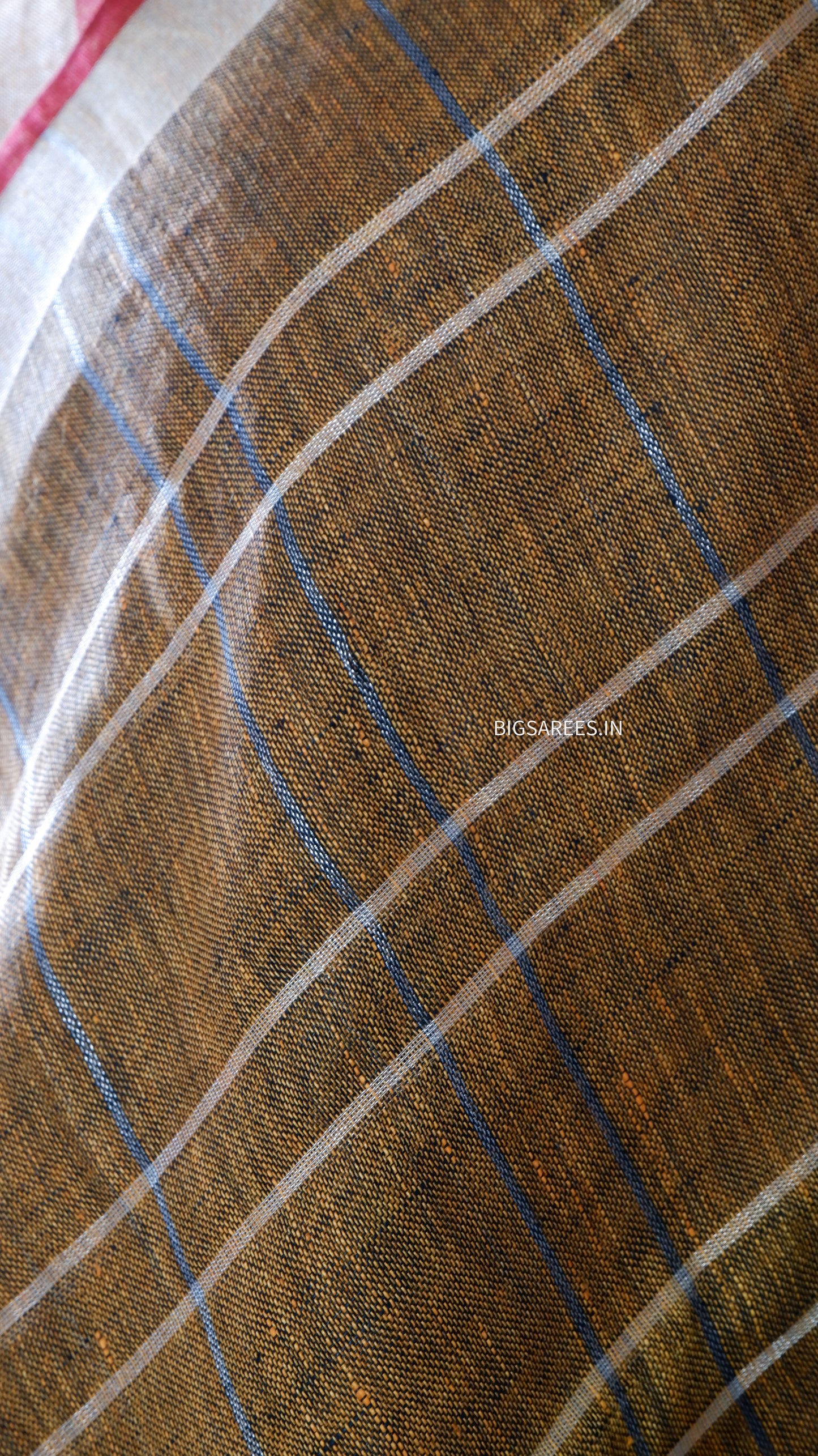 Pure Linen Saree With running Blouse