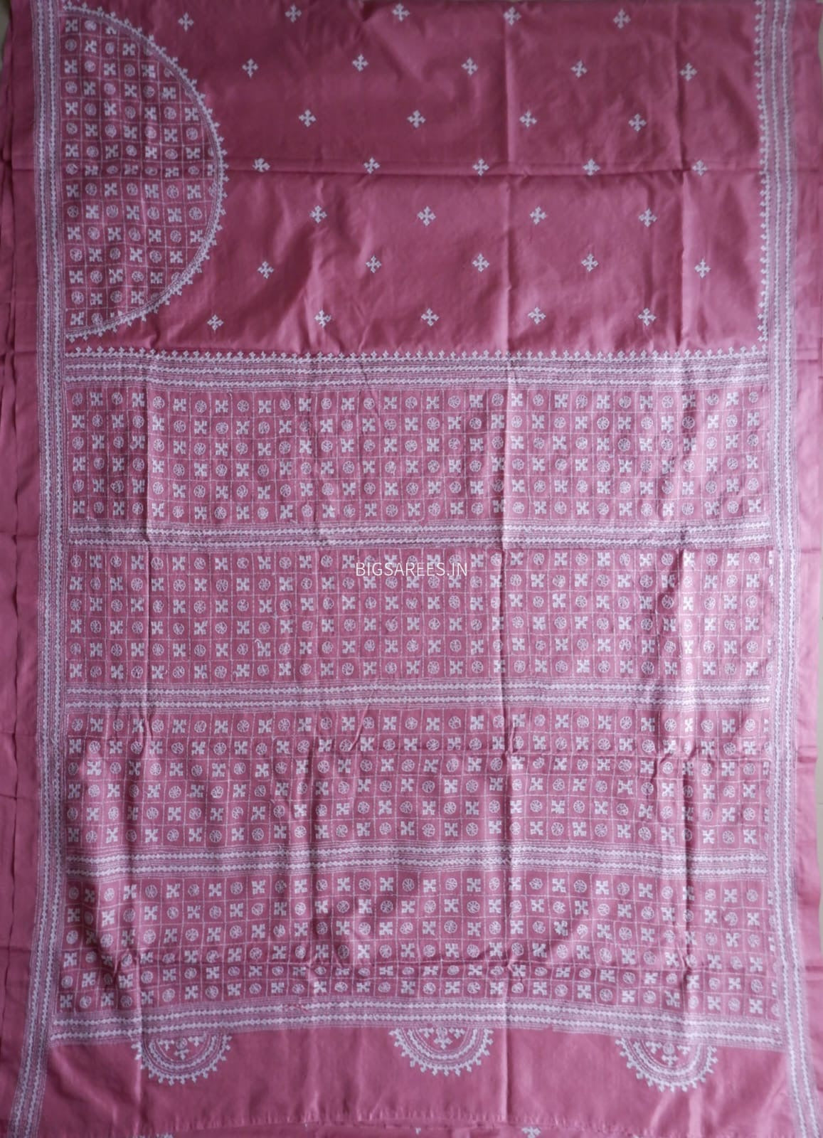 Kutchi/Gujarati Stitch Hand Embroidered Saree | Art Silk