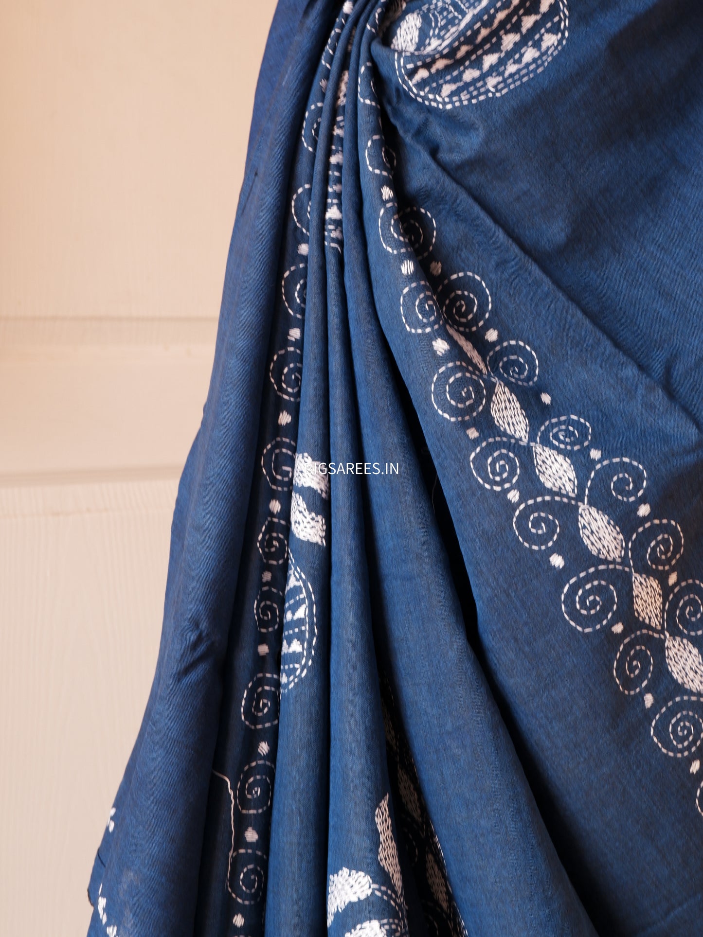 Kantha Hand Embroidered Pure Cotton Saree
