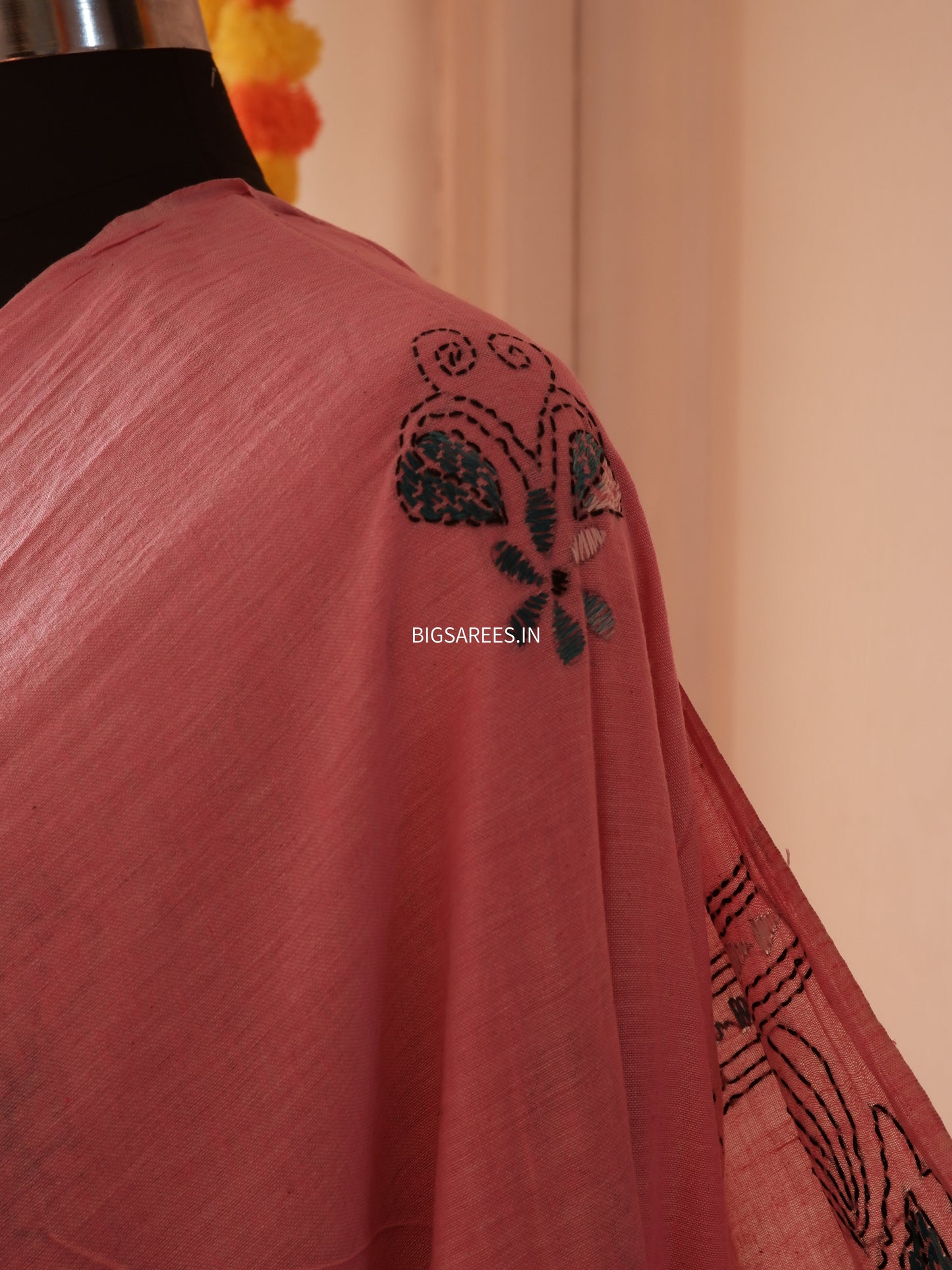 Kantha Hand Embroidered Pure Cotton Saree