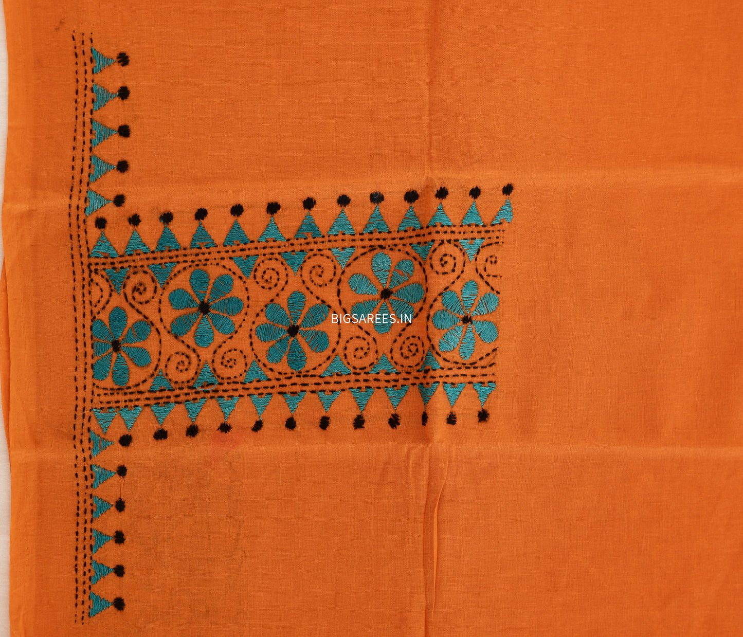 Kantha Hand Embroidered Pure Cotton Saree