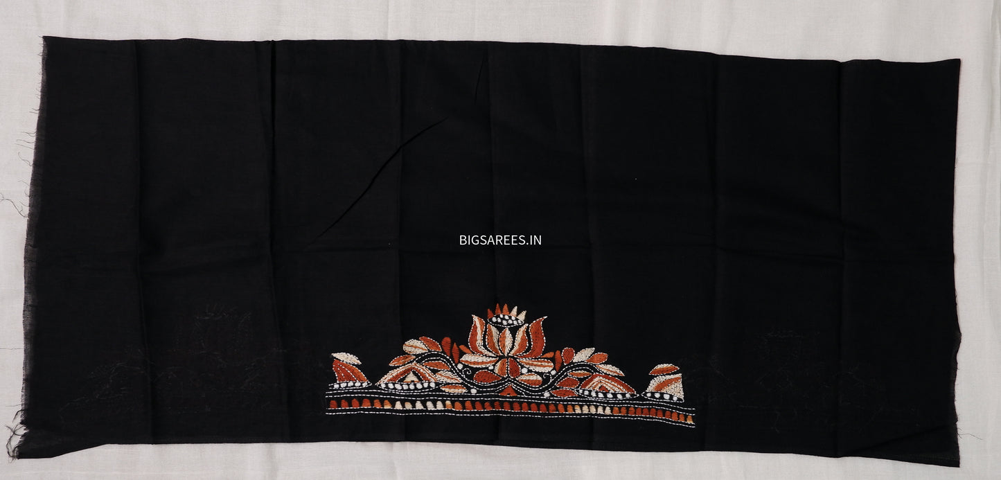 Kantha Hand Embroidered Pure Cotton Saree