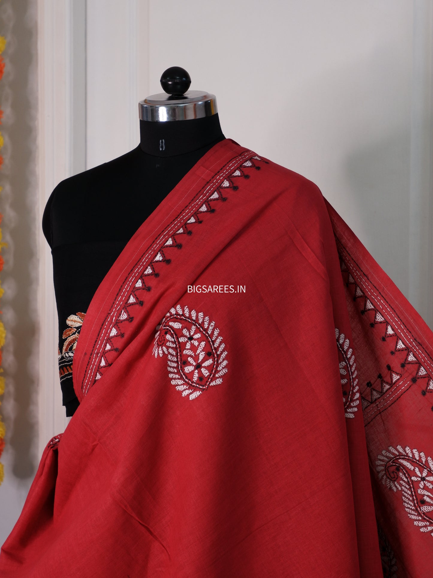 Kantha Hand Embroidered Pure Cotton Saree