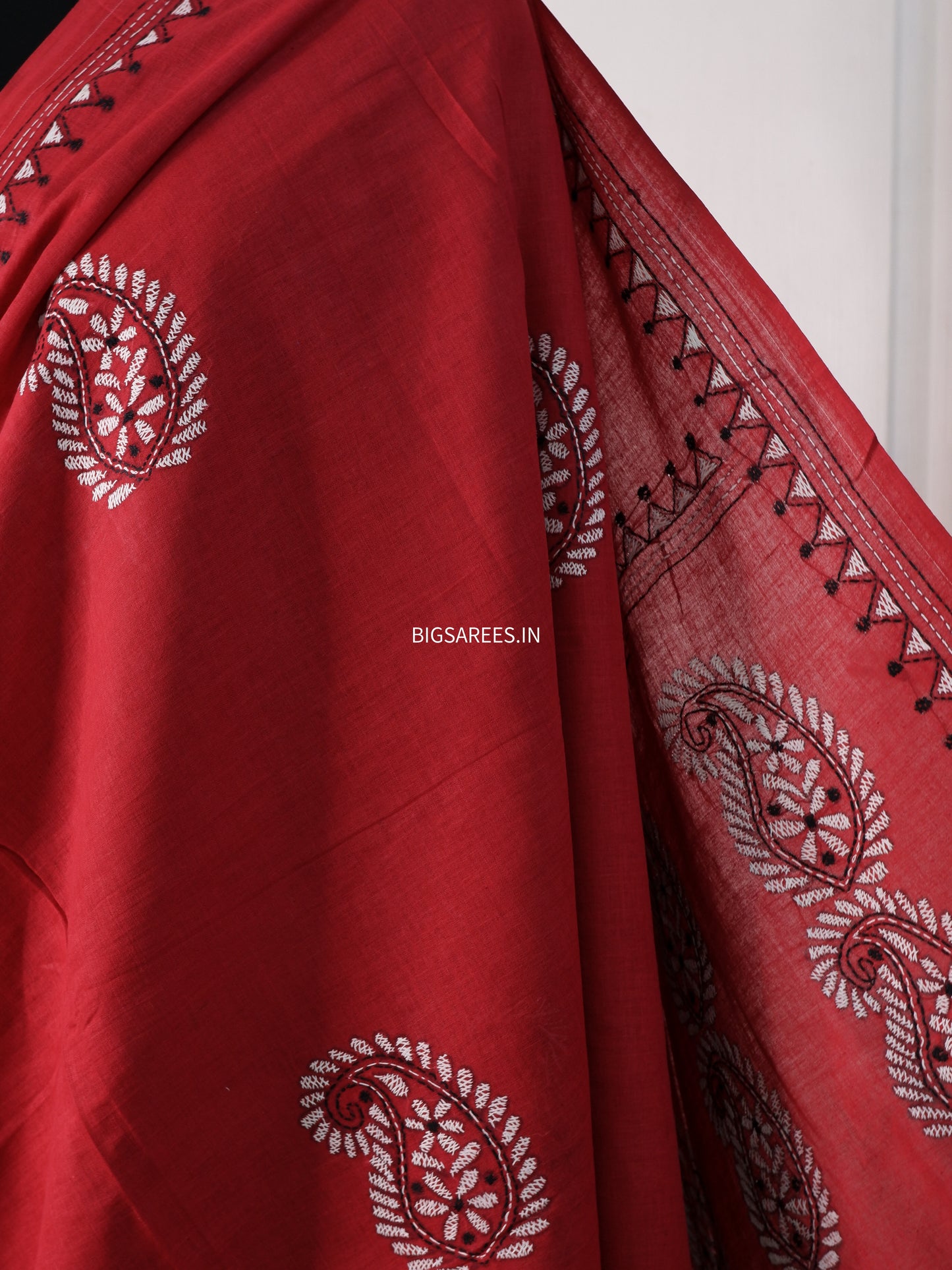 Kantha Hand Embroidered Pure Cotton Saree