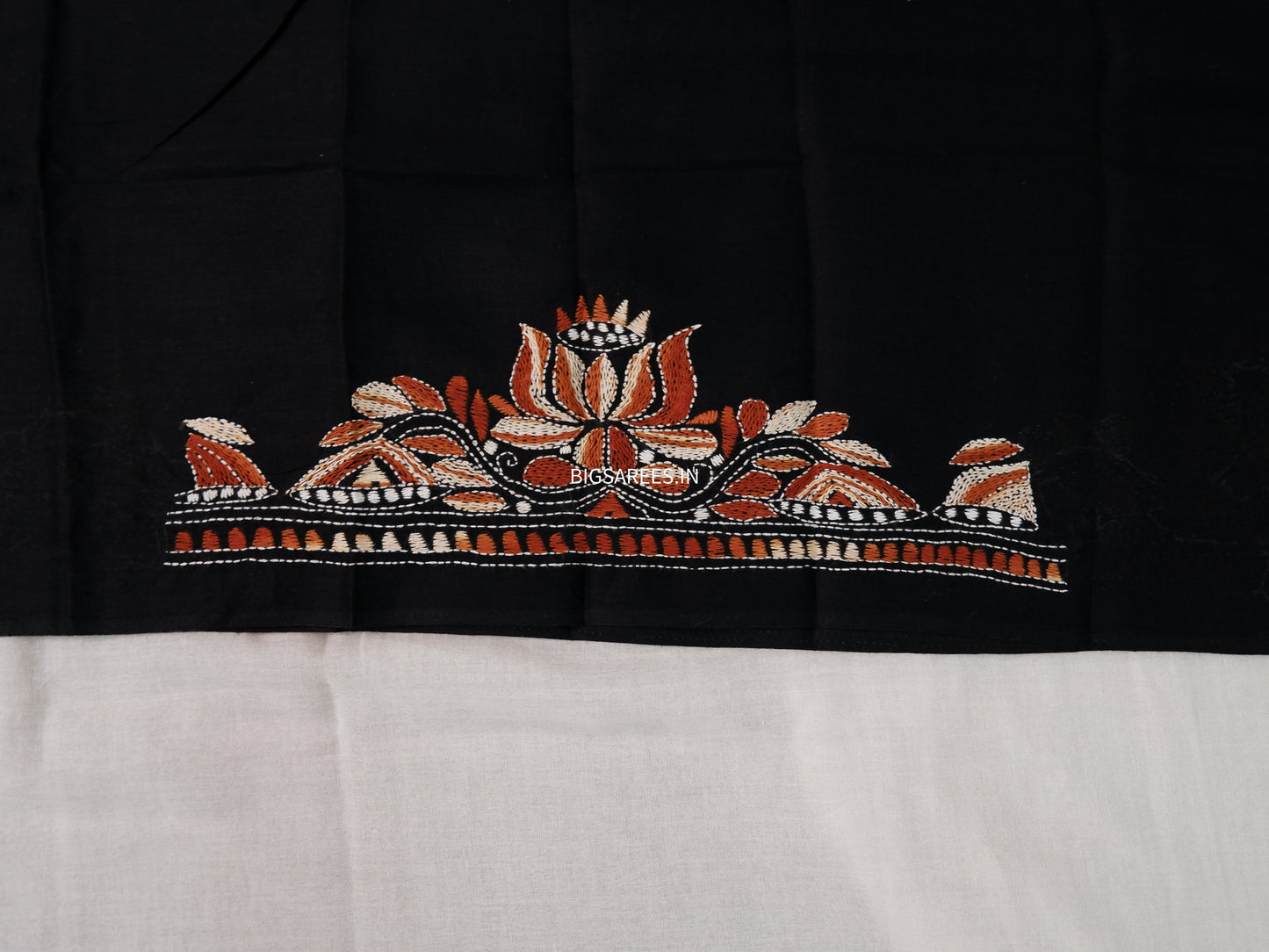 Kantha Hand Embroidered Pure Cotton Saree