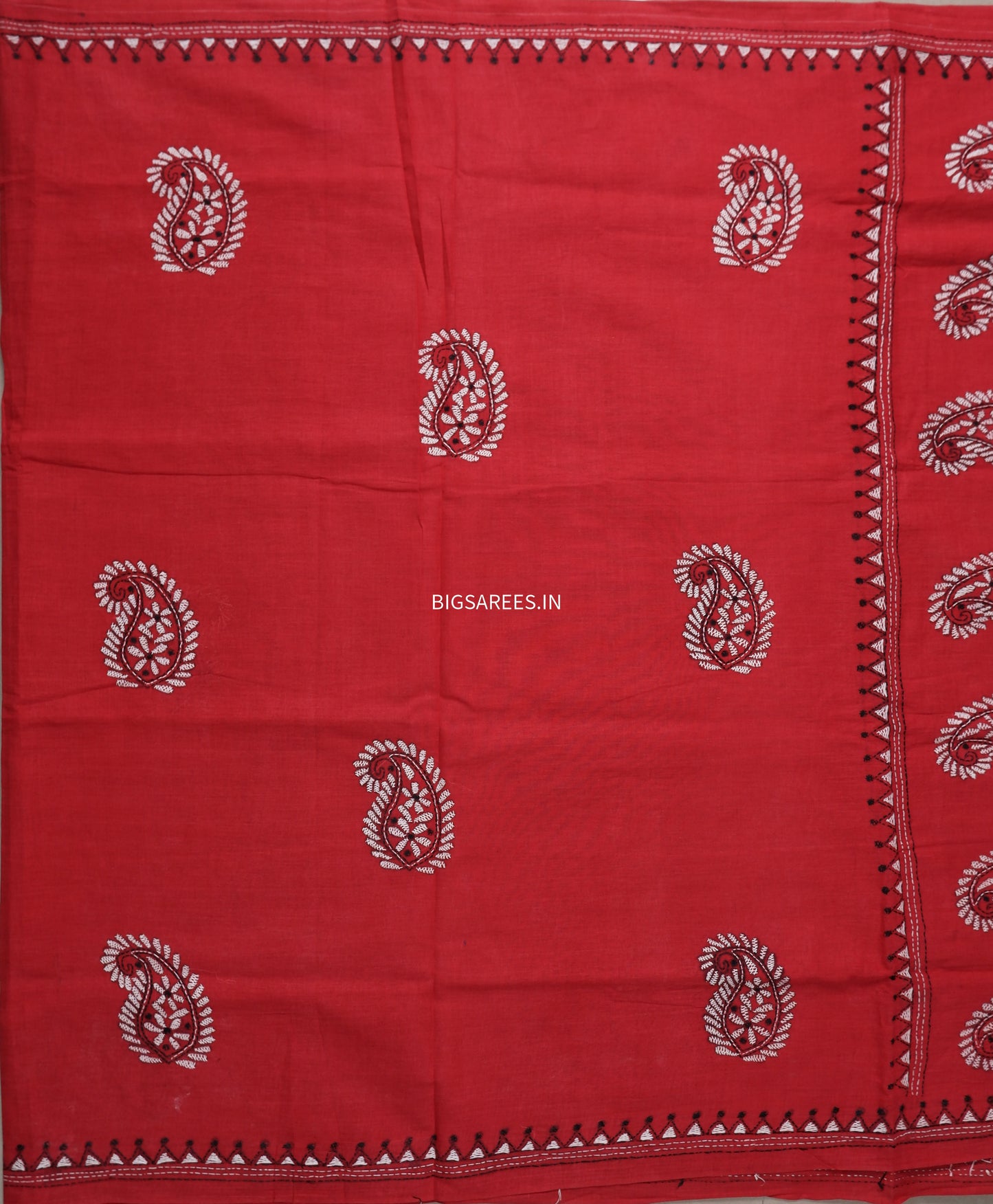 Kantha Hand Embroidered Pure Cotton Saree