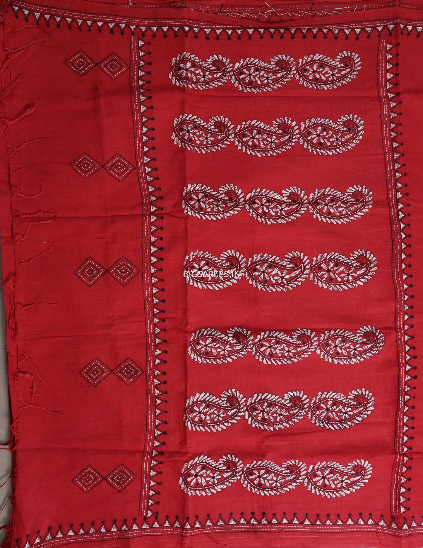 Kantha Hand Embroidered Pure Cotton Saree