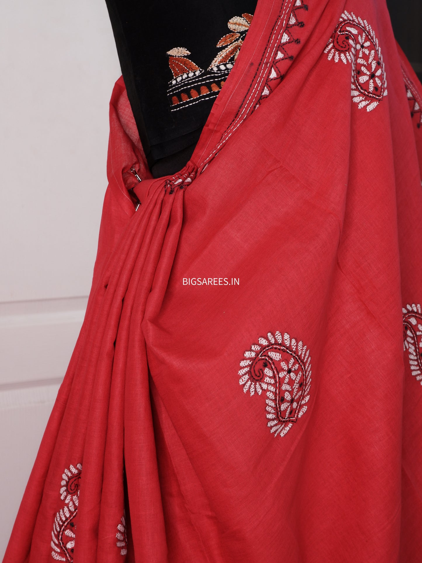 Kantha Hand Embroidered Pure Cotton Saree