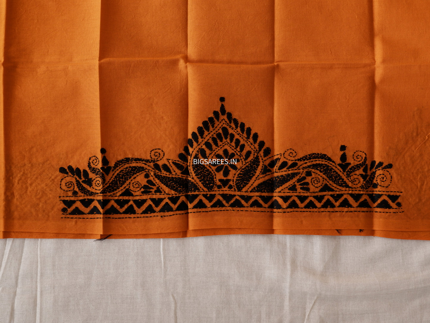 Kantha Hand Embroidered Pure Cotton Saree