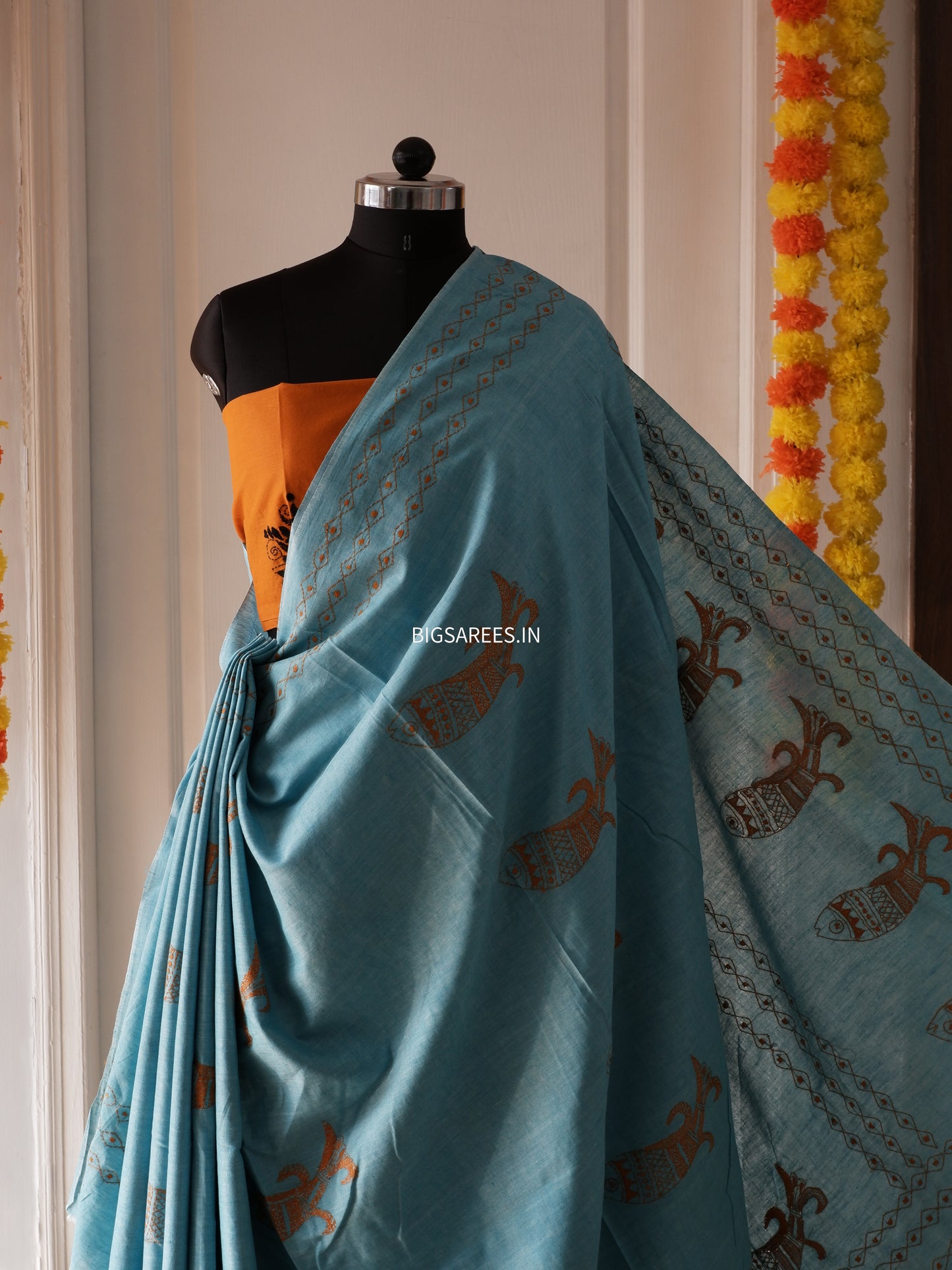 Kantha Hand Embroidered Pure Cotton Saree