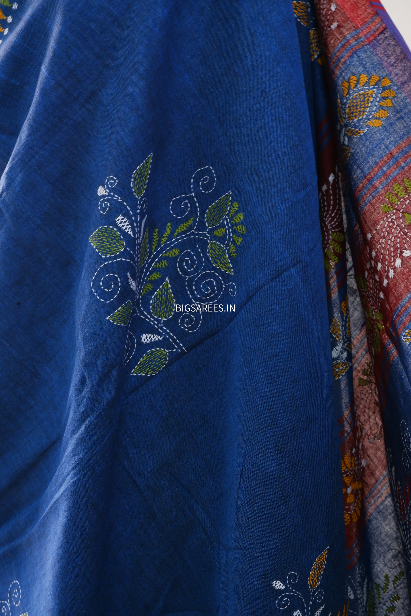 Kantha Hand Embroidered Pure Cotton Saree
