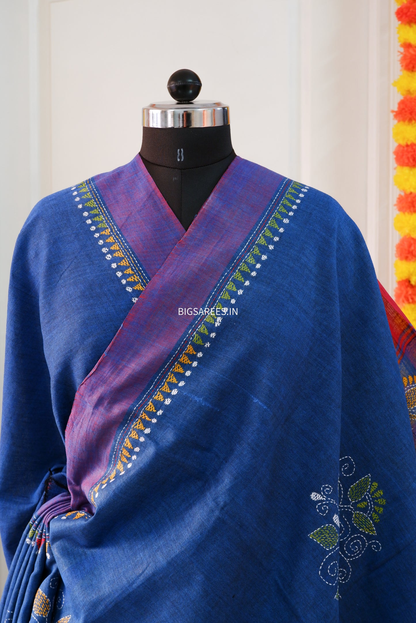 Kantha Hand Embroidered Pure Cotton Saree