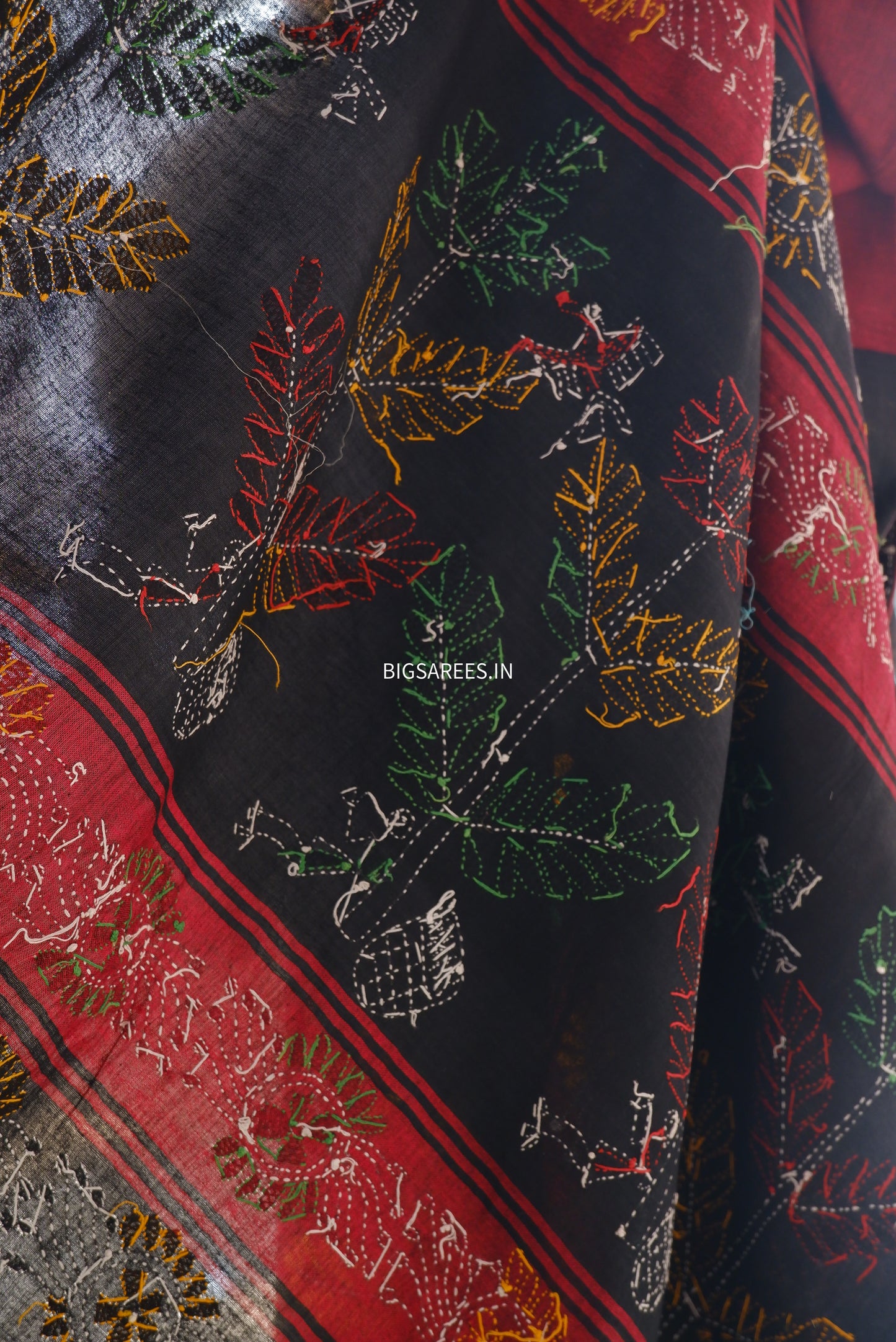 Kantha Hand Embroidered Pure Cotton Saree