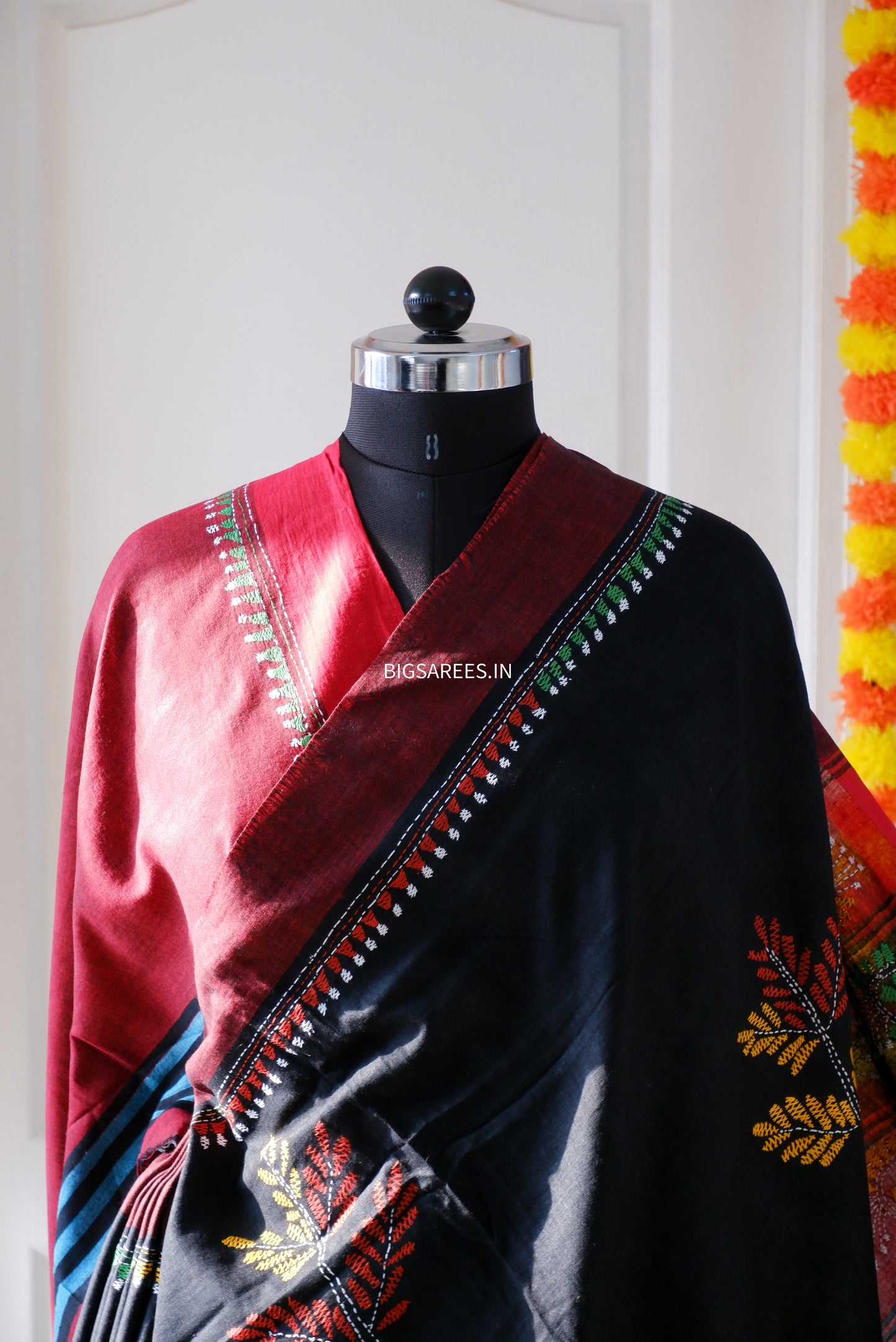 Kantha Hand Embroidered Pure Cotton Saree