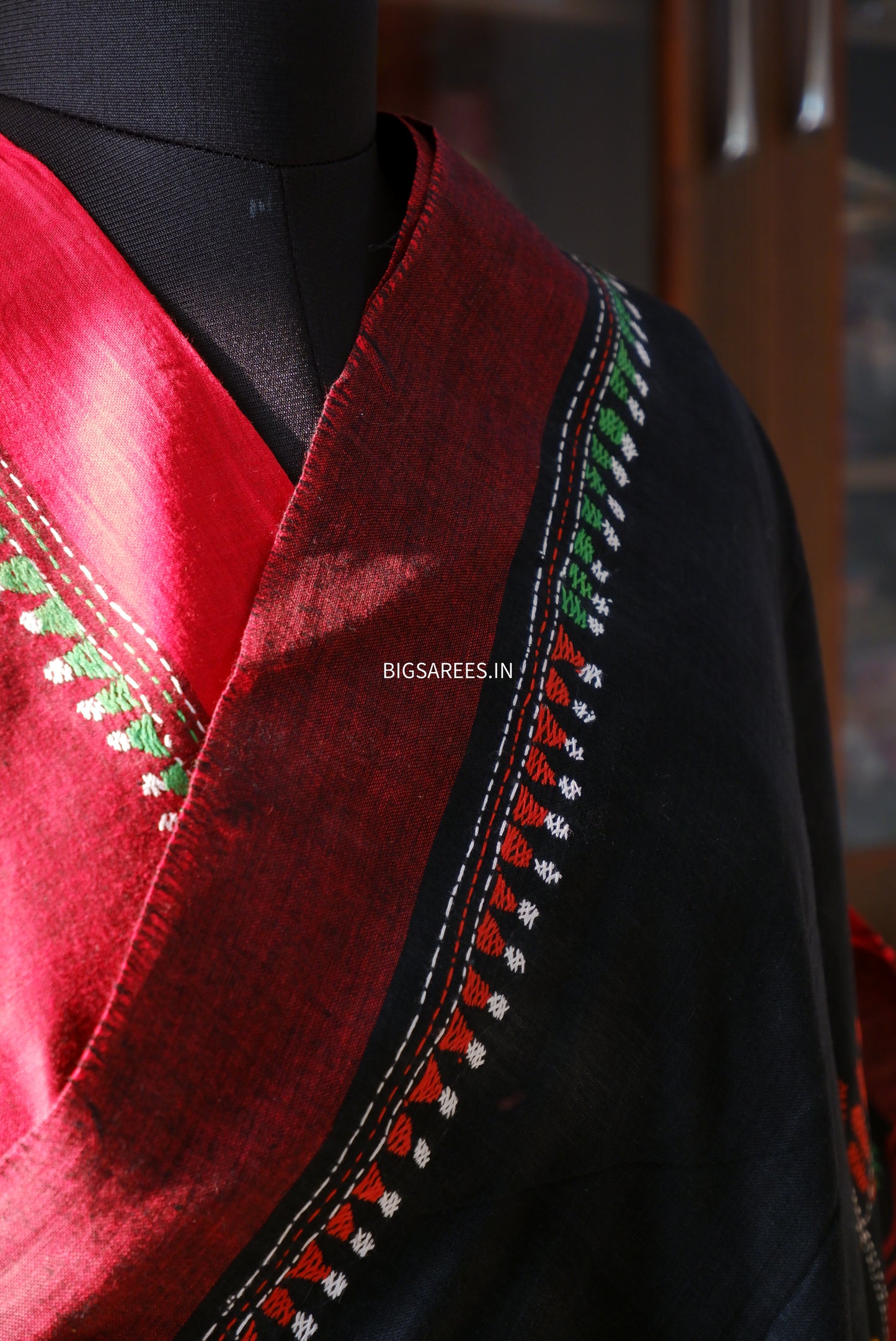 Kantha Hand Embroidered Pure Cotton Saree