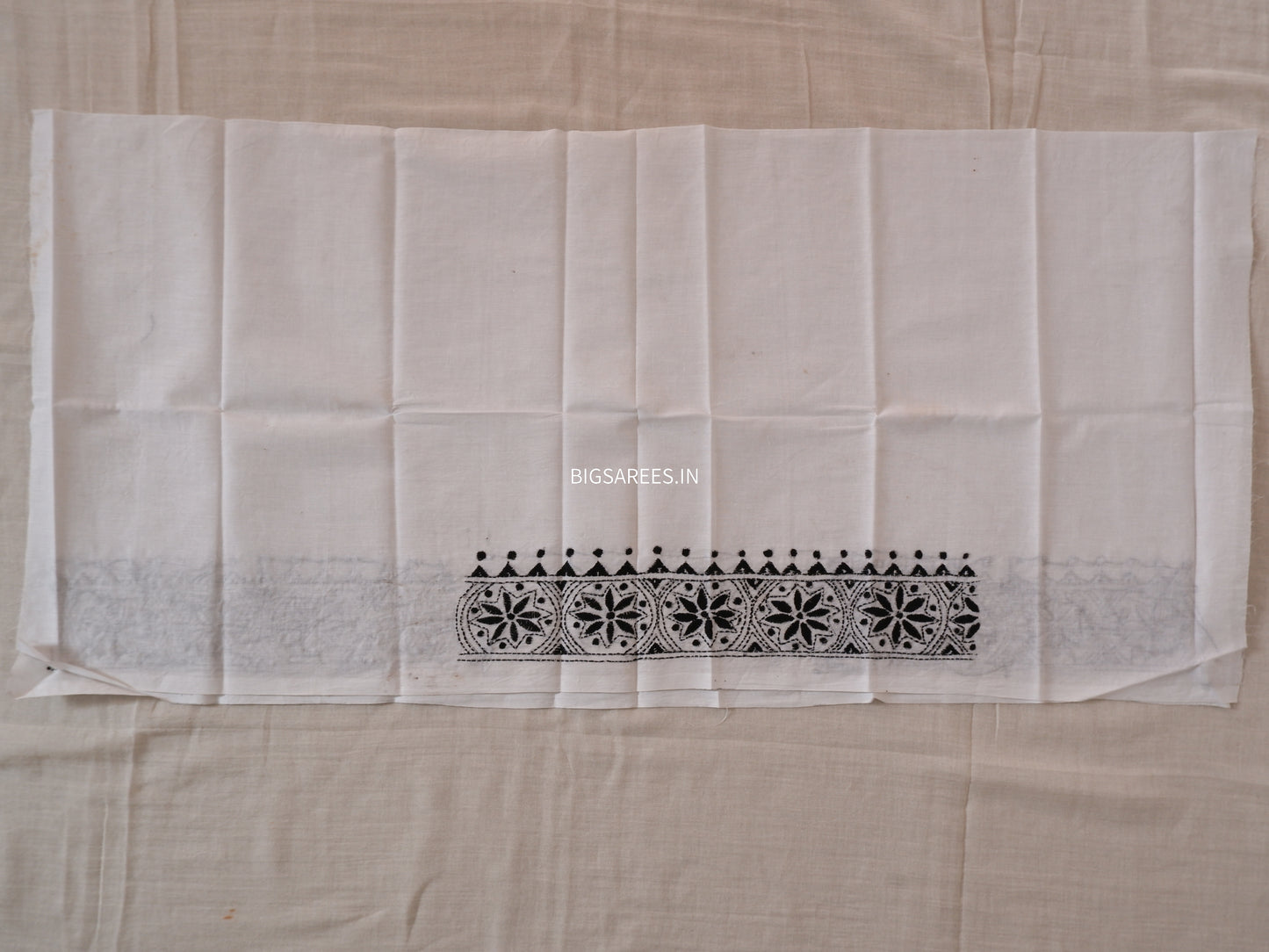 Kantha Hand Embroidered Pure Cotton Saree