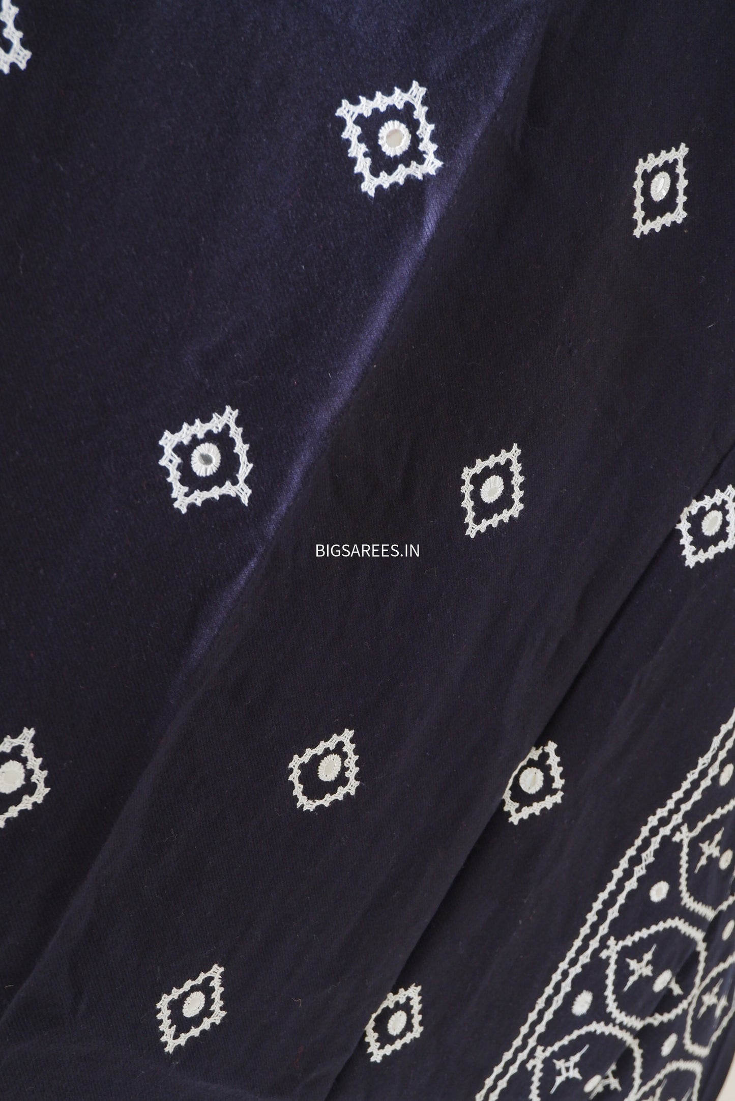 Gujrati Stitch Hand Embroidered Woollen Warm Shawl