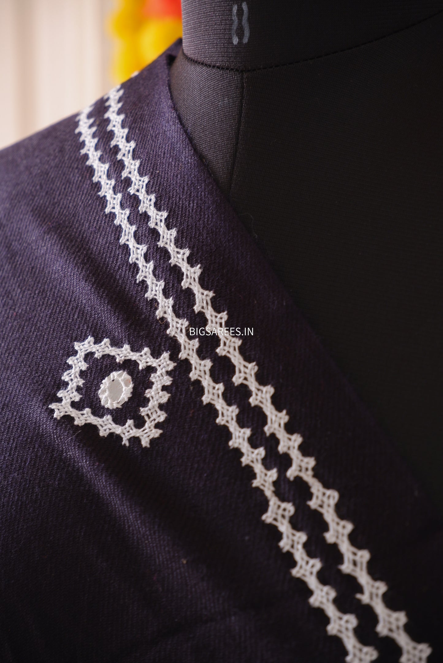 Gujrati Stitch Hand Embroidered Woollen Warm Shawl