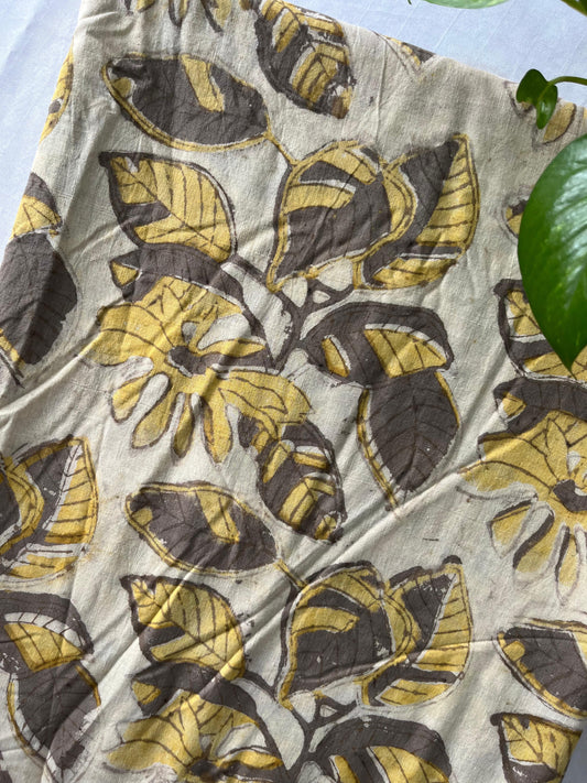 Block printed pure Cotton 1 Mtr. Blouse Piece/ running fabric