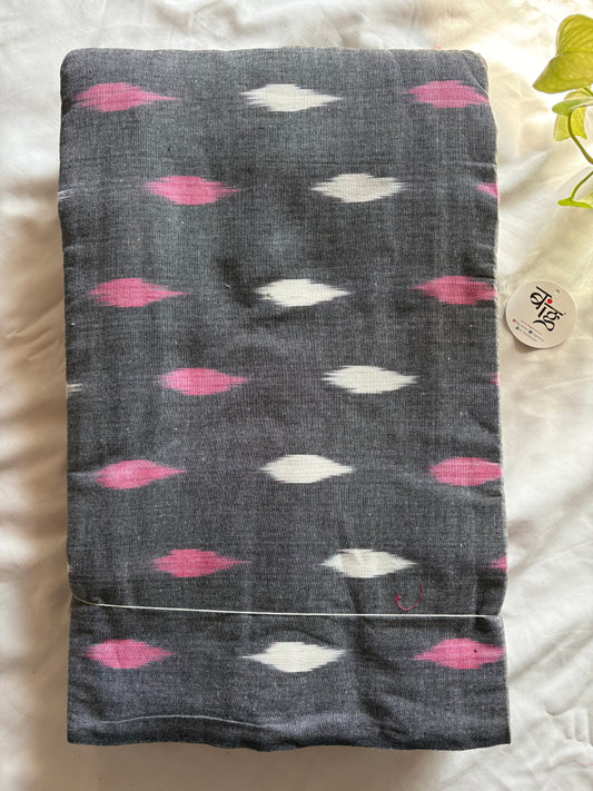 Ikkat woven pure Cotton running fabric