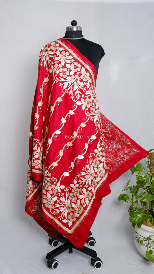 Kantha Hand Embroidered Warm Shawl