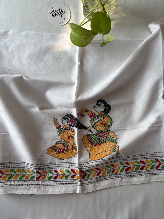 Kantha stitch Cotton Blouse Piece