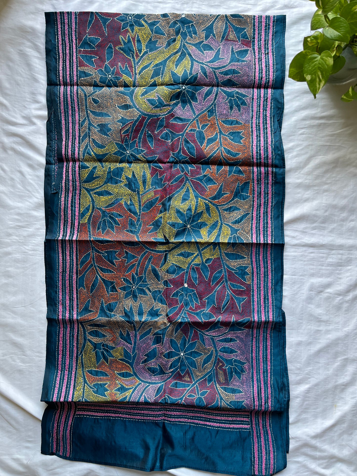 Kantha Art Silk Stole 22"