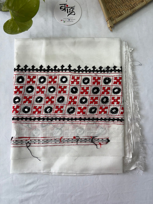 Gujrati work blouse pieces in art silk 1 mtr