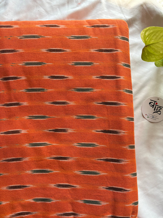 Ikkat woven pure Cotton running fabric