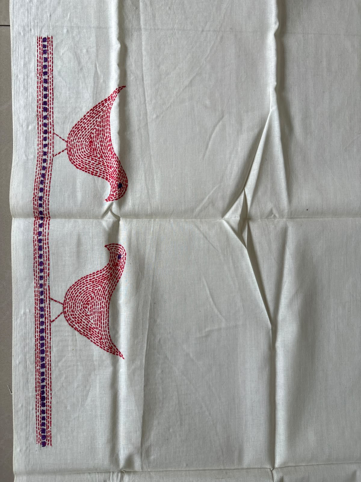 Kantha stitch Cotton Blouse Piece