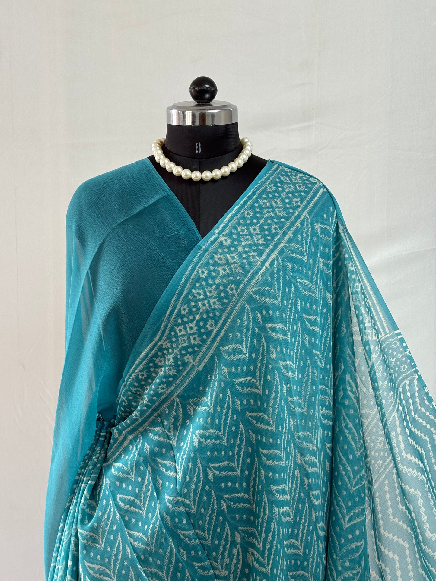 Hand Block Print Saree | Pure Chiffon