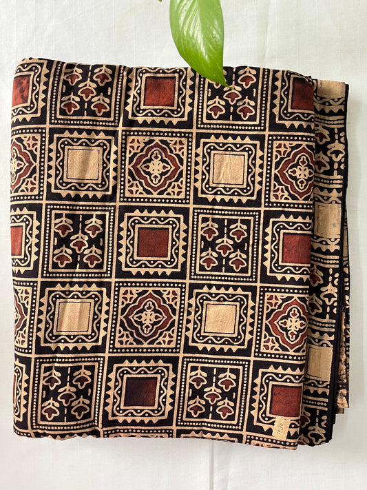 Block printed pure Cotton 1 Mtr. Blouse Piece/ running fabric