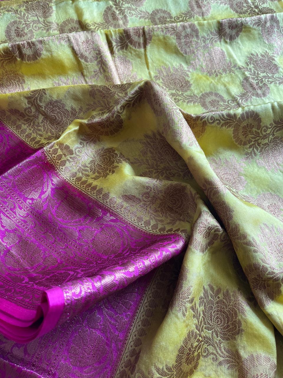 Banarasi Semi Georgette Sarees with Unstitched Running Blouse